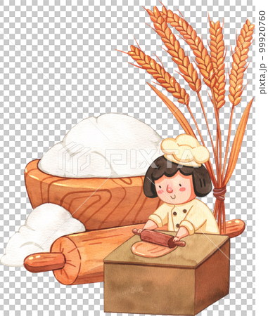 Bake bakery watercolor png element 99920760