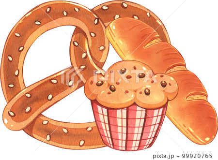 Bake bakery watercolor png element 99920765