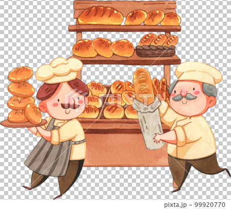 Bake bakery watercolor png element 99920770