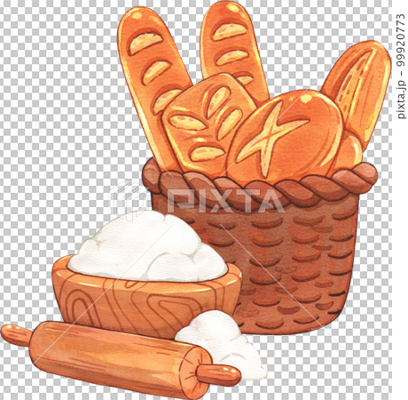 Bake bakery watercolor png element Bake bakery watercolor png element 99920773