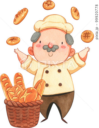 Bake bakery watercolor png element 99920778
