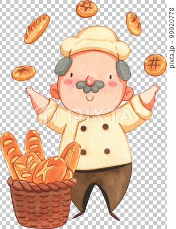 Bake bakery watercolor png element 99920778