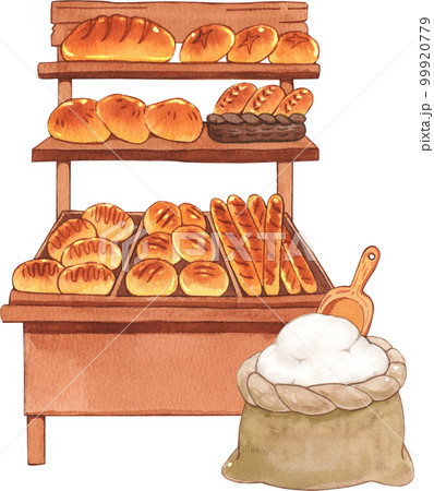 Bake bakery watercolor png element 99920779