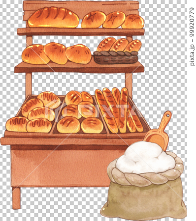Bake bakery watercolor png element 99920779