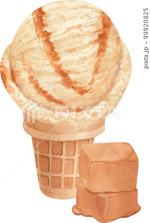 Ice cream scoop watercolor png element Ice cream scoop watercolor png element 99920825