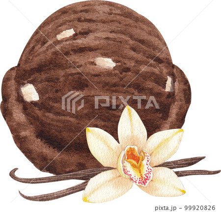 Ice cream scoop watercolor png element Ice cream scoop watercolor png element 99920826