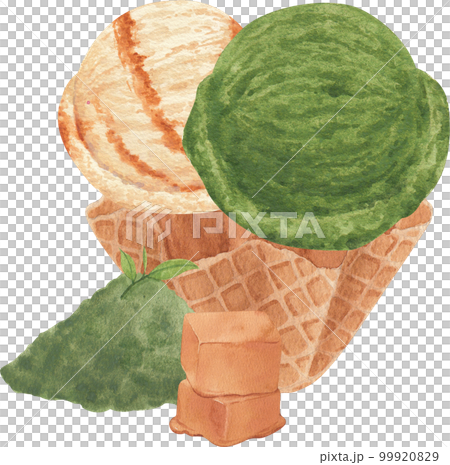 Ice cream scoop watercolor png element 99920829