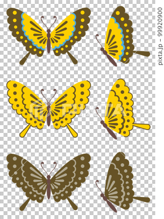 Set of illustrations of swallowtail butterflies 99920900