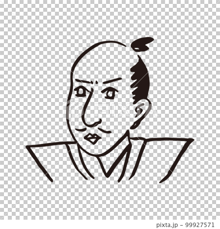 織田信長のゆるい線画イラスト 織田信長のゆるい線画イラスト 99927571
