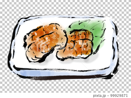 鱧の照り焼き手描き和風イラスト素材 99929871