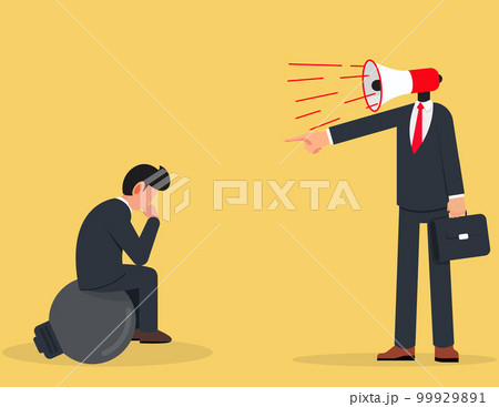 Blame other people. displeased manager concept. Blame other people. displeased manager concept. 99929891