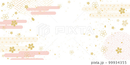 背景素材：美しい和柄 99934355