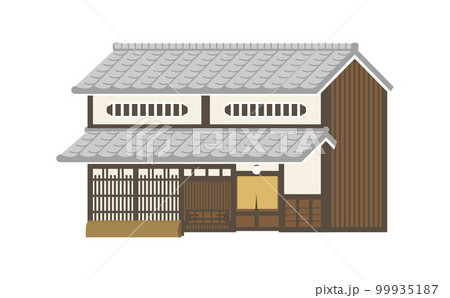 京町家のお店のイラスト 99935187