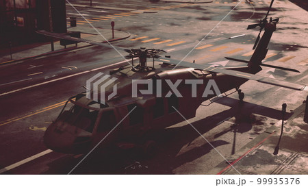 military helicopter in big city military helicopter in big city 99935376
