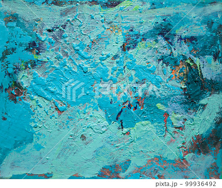 油絵、ブルー 油絵、ブルー 99936492