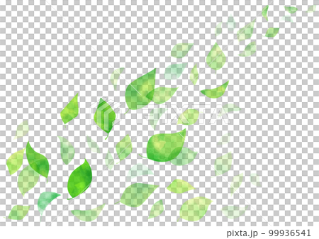 水彩　手書き　新緑フレーム　背景 99936541