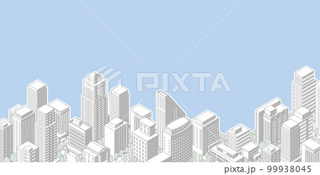 都市の全景ベクターイラスト. 街並み. 99938045