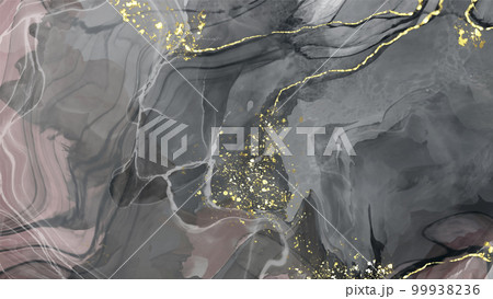 Vector black pink banner. Hand drawn abstract paint brush stroke. 99938236