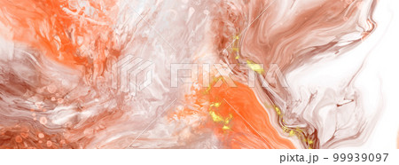 Vector coral banner. Hand drawn abstract paint brush stroke. Vector coral banner. Hand drawn abstract paint brush stroke. 99939097