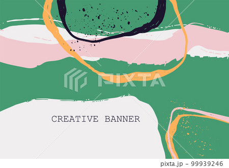Abstract trendy universal artistic banner template. Vector illustration. 99939246
