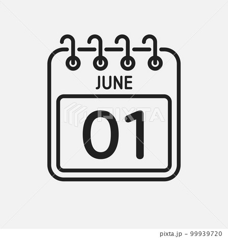 Icon page calendar day - 1 June 99939720