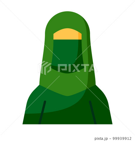 Muslim Woman in flat style isolated Muslim Woman in flat style isolated 99939912