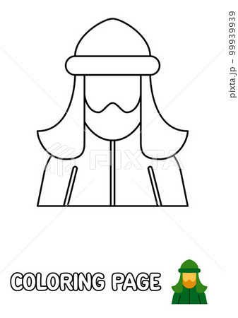 Coloring page with Muslim for kids 99939939