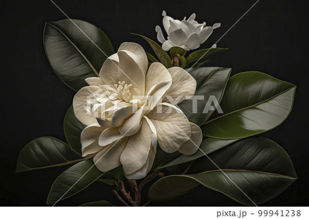 Gardenia close-up. Generative AI. 99941238