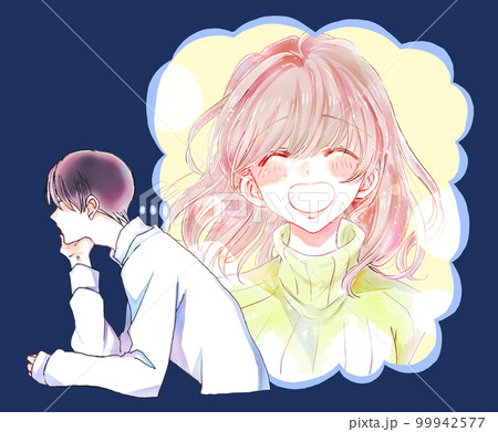 考える男性　恋　切ない 99942577