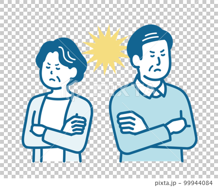 吵架的老年夫婦 99944084