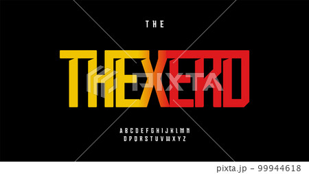 High alphabet, slab serif letters, sportswear font for logo, headline movie, publishing title, editorial, jersey text, packaging typography, cover typographic design. Vector typeset High alphabet, slab serif letters, sportswear font for logo, headline movie, publishing title, editorial, jersey text, packaging typography, cover typographic design. Vector typeset 99944618
