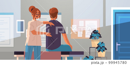 masseur therapist doing healing treatment massaging patient body manual sport physical therapy generation z concept masseur therapist doing healing treatment massaging patient body manual sport physical therapy generation z concept 99945780