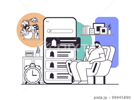 man programming time reminder alarm on smartphone screen office day planner notification schedule application man programming time reminder alarm on smartphone screen office day planner notification schedule application 99945890