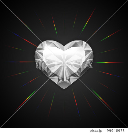 Glowing Diamond Heart Icon Glowing Diamond Heart Icon 99946973