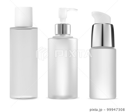 Pump cosmetic container mockup. Liquid moisturizer bottle 99947308