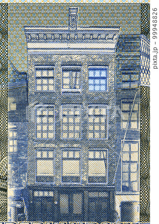 Anne Frank House in Amsterdam from money 99948826