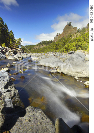Taburiente River and Walls Towers, Caldera de Taburiente National Park, Spain 99948966
