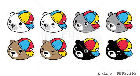 Bear vector polar bear cap icon face head hat character cartoon logo teddy symbol doodle animal Bear vector polar bear cap icon face head hat character cartoon logo teddy symbol doodle animal 99952395