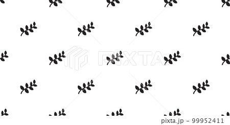 leaf seamless pattern plant leaves vector flower garden forest gift wrapping paper scarf isolated repeat wallpaper tile background doodle illustration design 99952411
