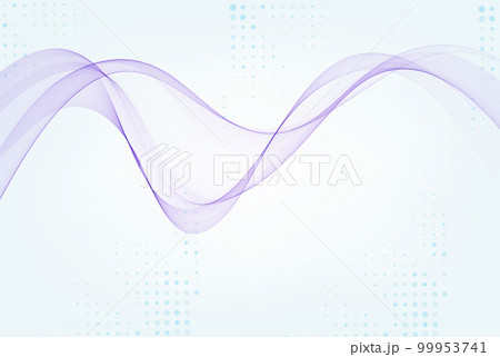Abstract smooth wave blue vector. Flow curve blue motion illustration. Vector lines. 99953741