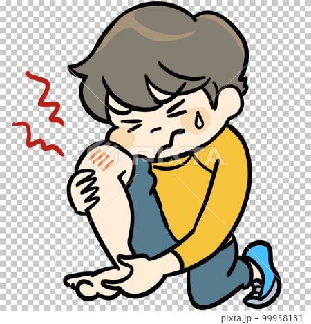 boy with injured leg boy with injured leg 99958131