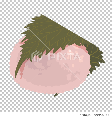 Isometric vector illustration of Sakuramochi (Kansai style, Domyoji) Isometric vector illustration of Sakuramochi (Kansai style, Domyoji) 99958947