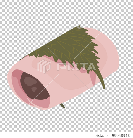 Isometric vector illustration of Sakuramochi (Kanto style, Chomeiji) Isometric vector illustration of Sakuramochi (Kanto style, Chomeiji) 99958948