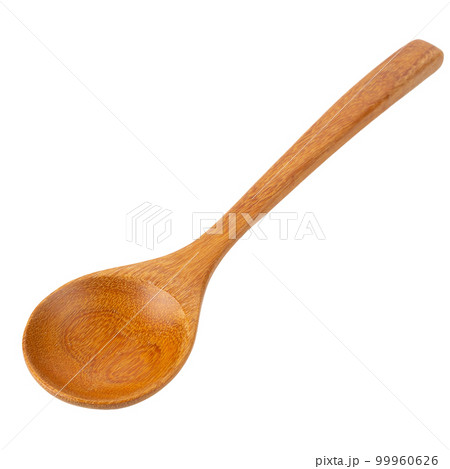 Wooden spoon isolated isolated on a white background. 99960626
