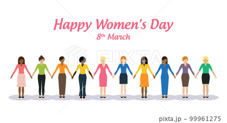 happy womens day 8th march group of different women happy womens day 8th march group of different women 99961275