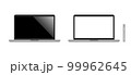正面から見たノートパソコンのシンプルなイラスト 99962645