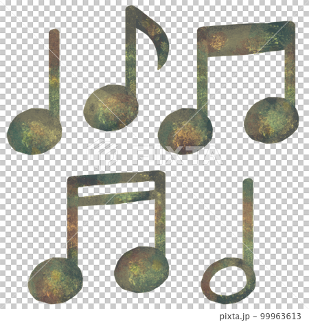 Simple musical note illustration set 99963613