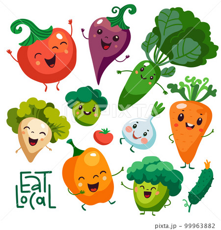 41049578-Cartoon-vegetables-characters-with-tomato-carrot-cucumber