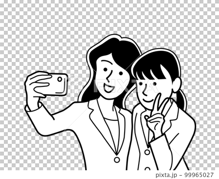 使用智能手機自拍的女商人 99965027