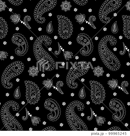 Paisley Ethnic Floral Hand Drawn Seamless Pattern 99965245